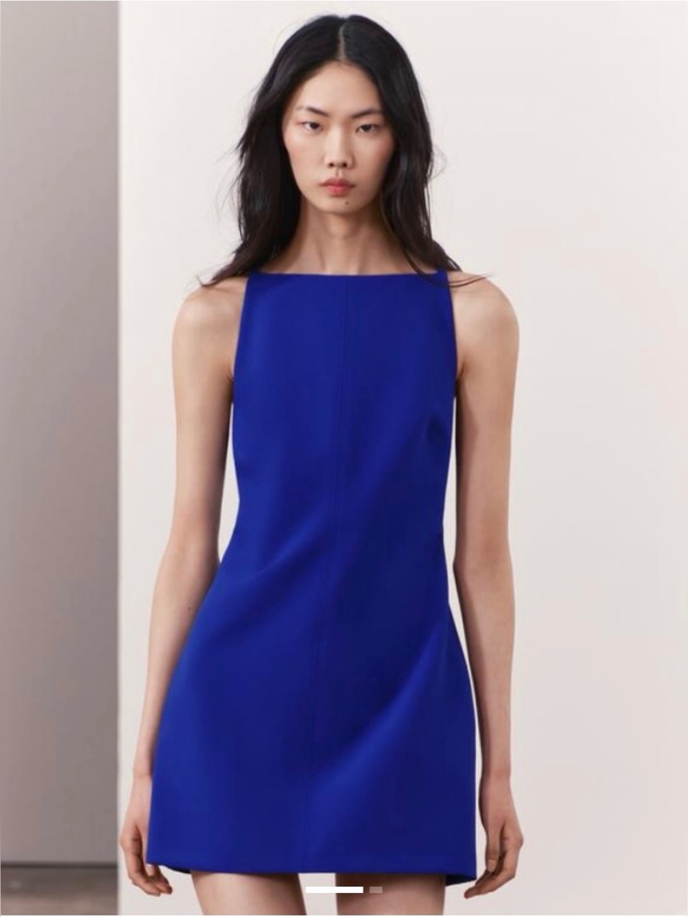 Zara Cobalt Blue Sleeveless Mini Dress Size L - NWT